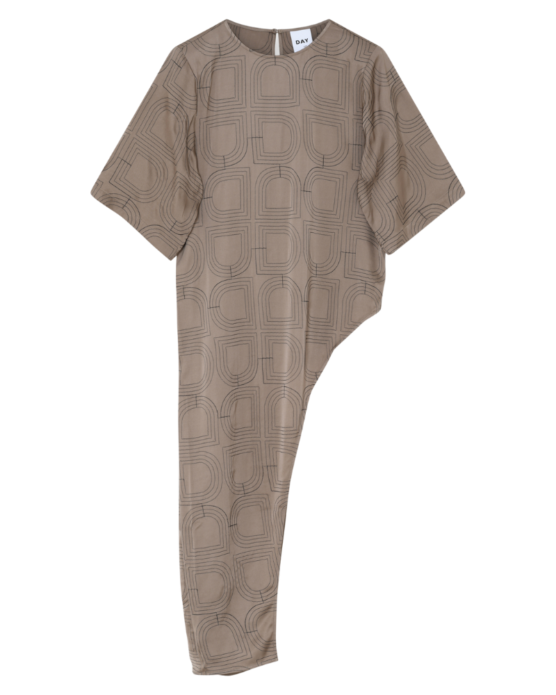 Lolly Fluid Viscose Stitch t-shirt - 181112 Walnut
